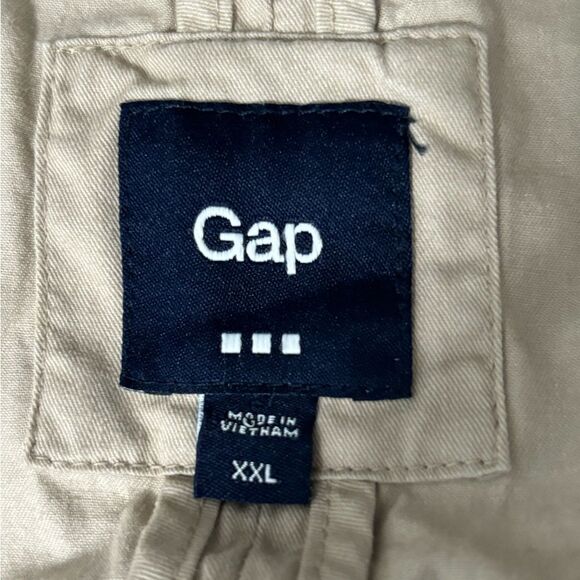 Gap Women’s Moto Jacket Khaki Size XXL Zipper Short W/Pockets Motor - Picture 8 of 9
